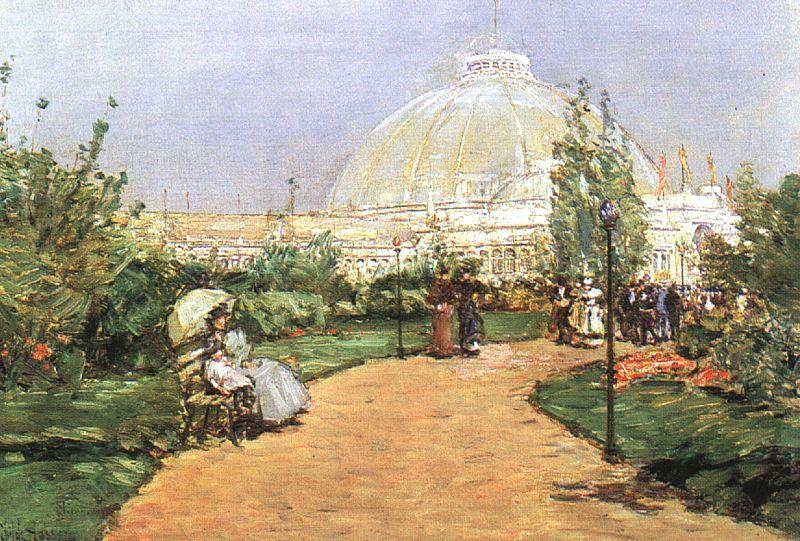 Childe Hassam The Chicago Exhibition, Crystal Palace oil painting image